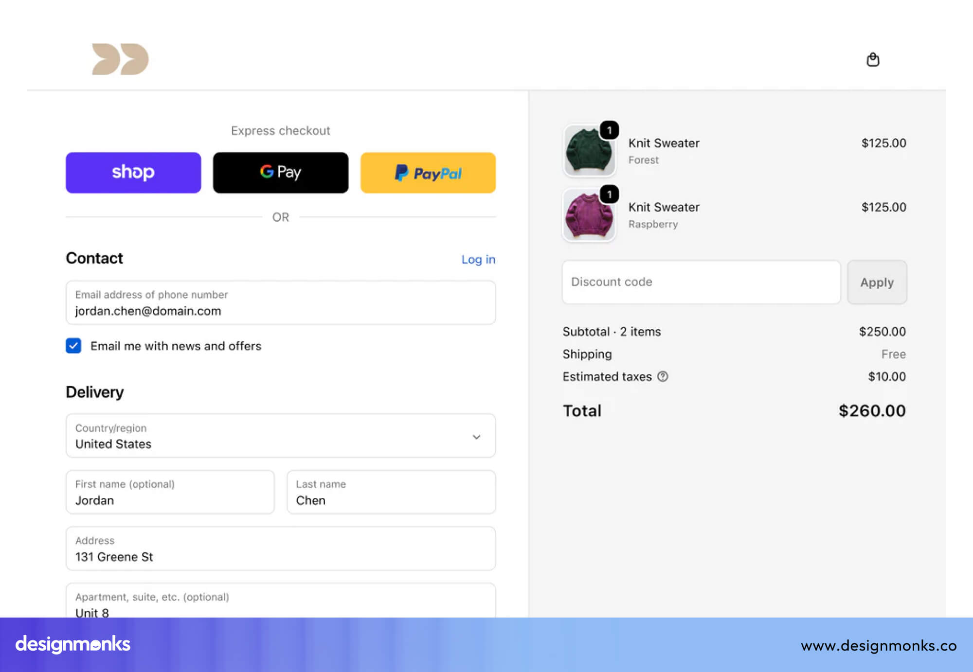 Shopify checkout