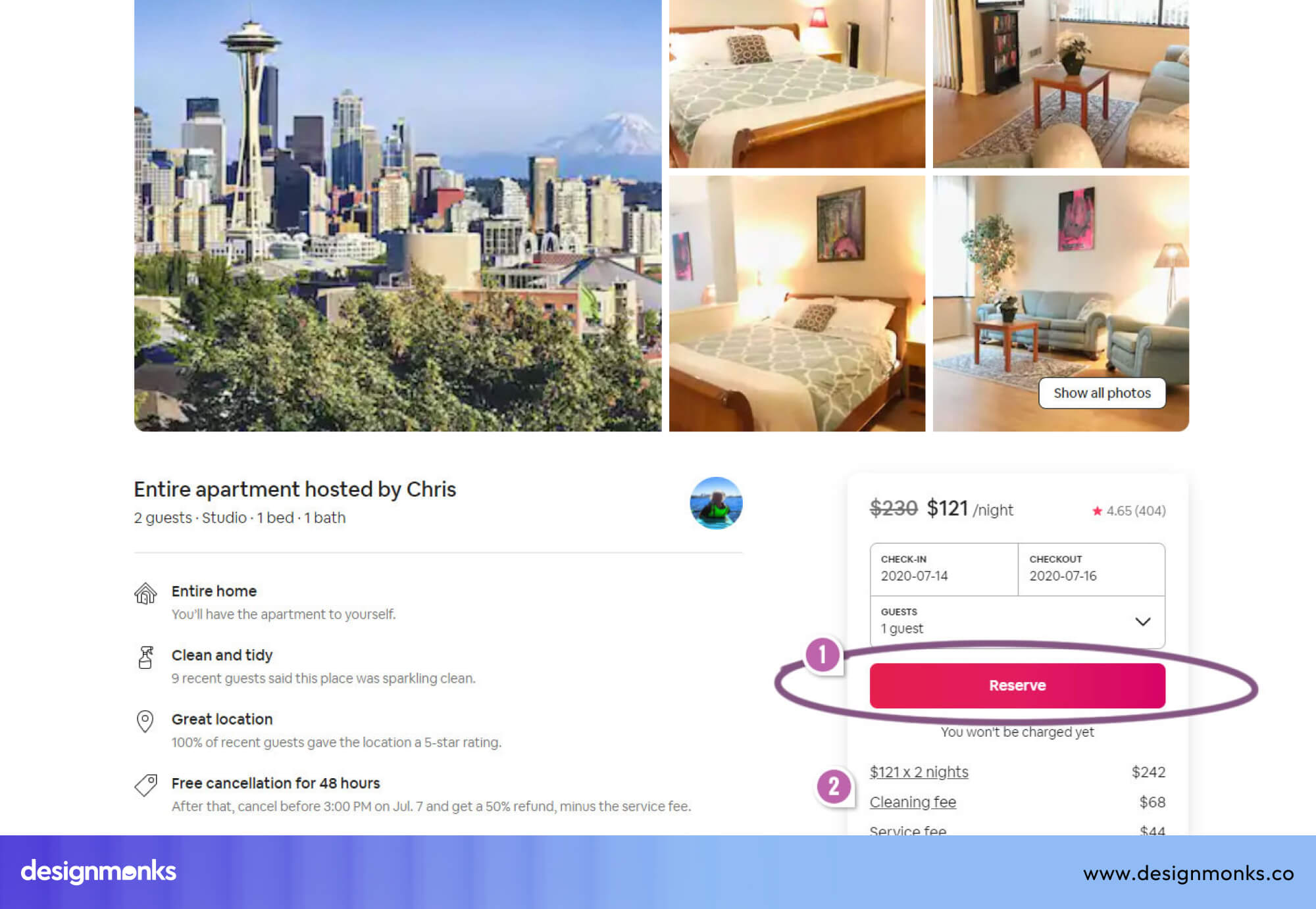 Airbnb buttons