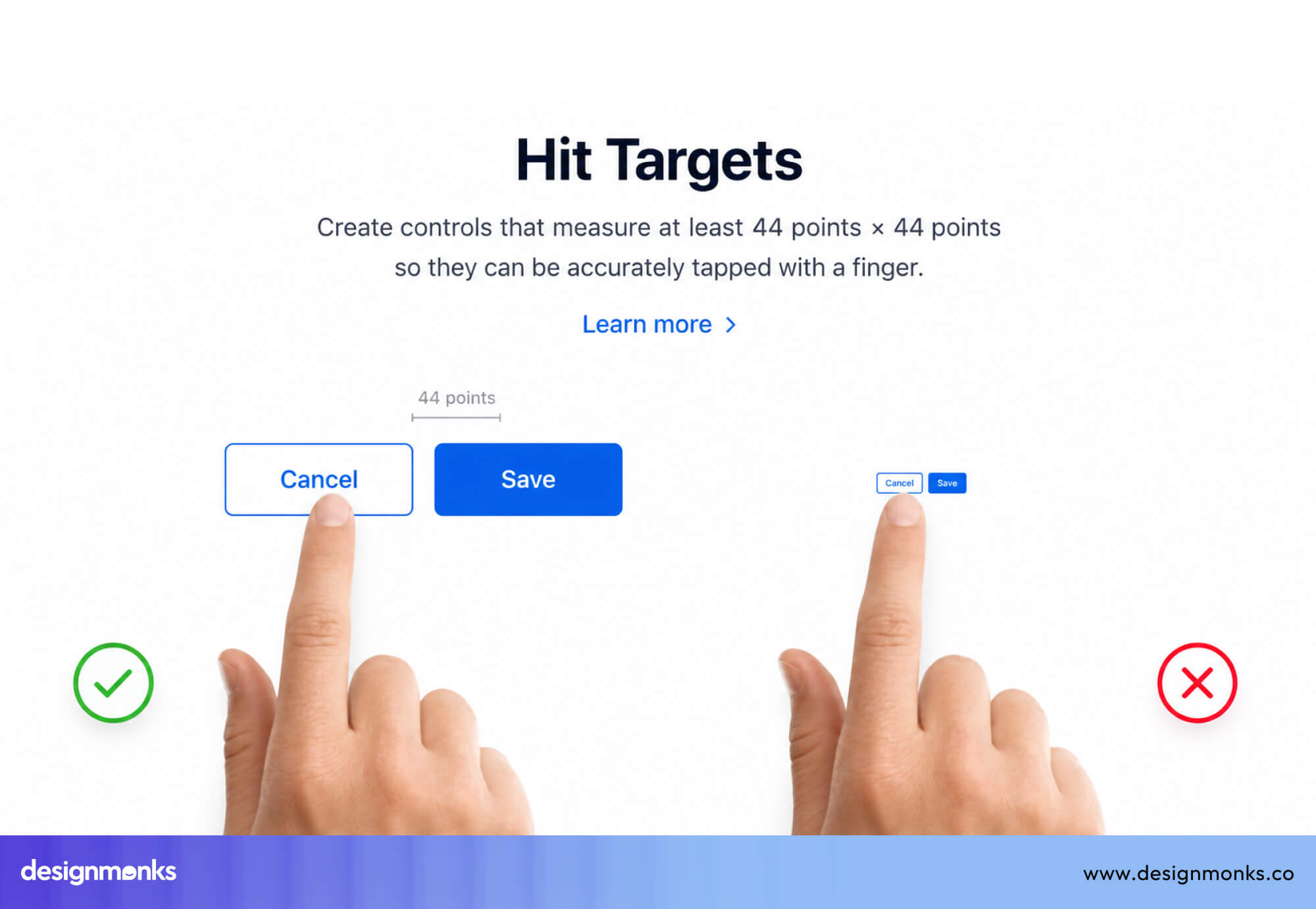 Recommended Touch Target Sizes