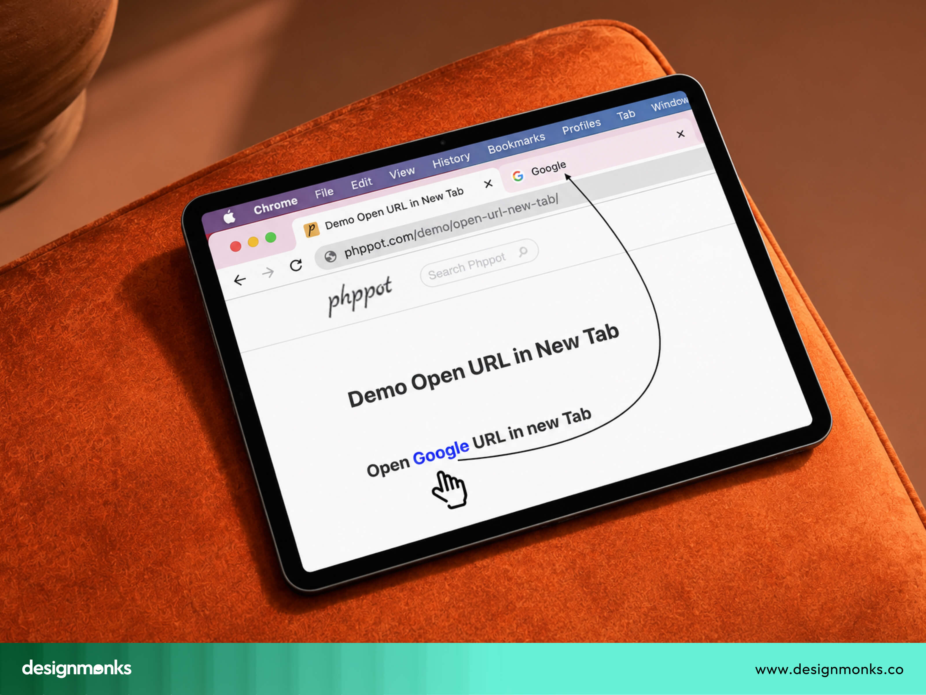 opening in a new tab