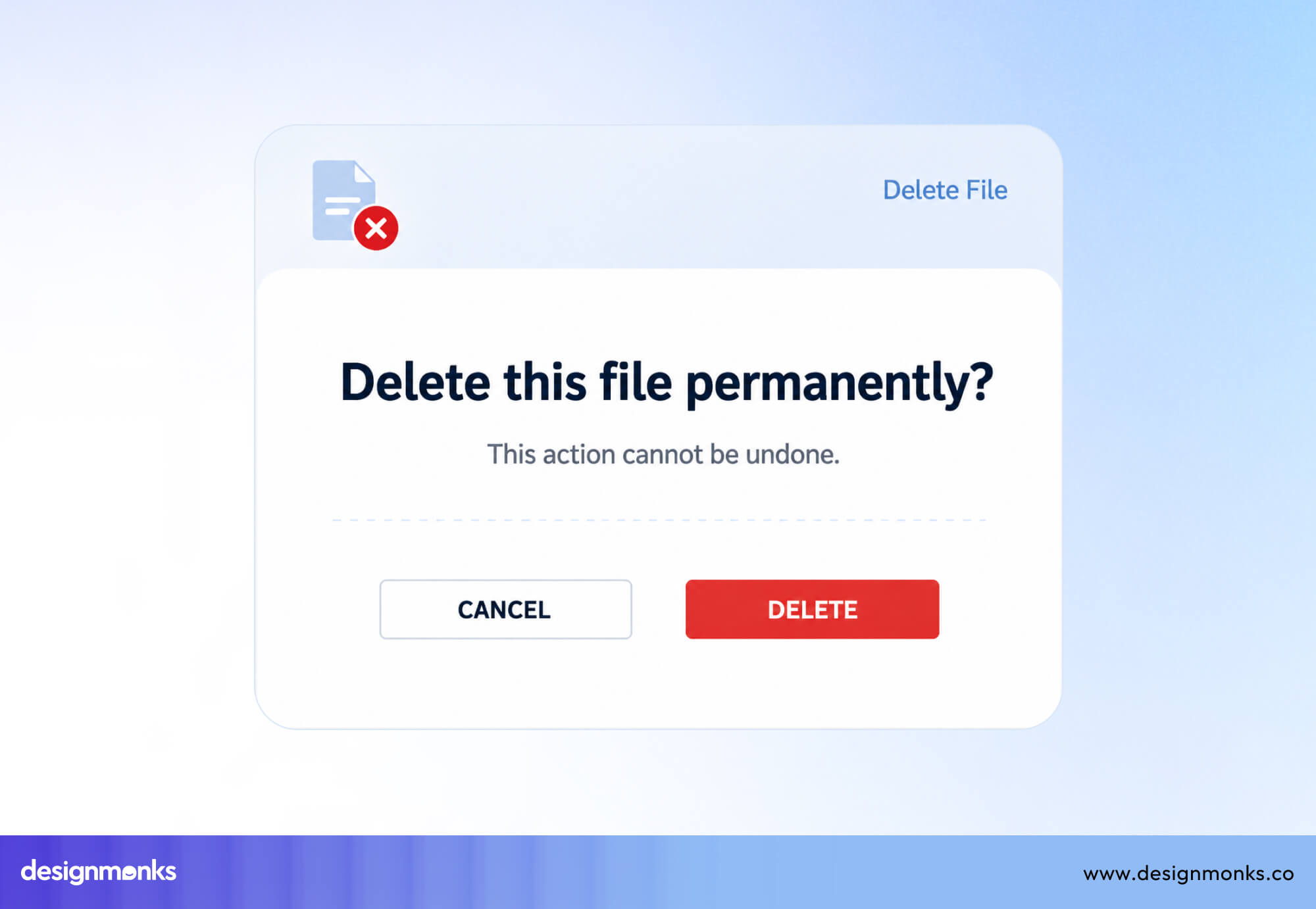 delete & cancel