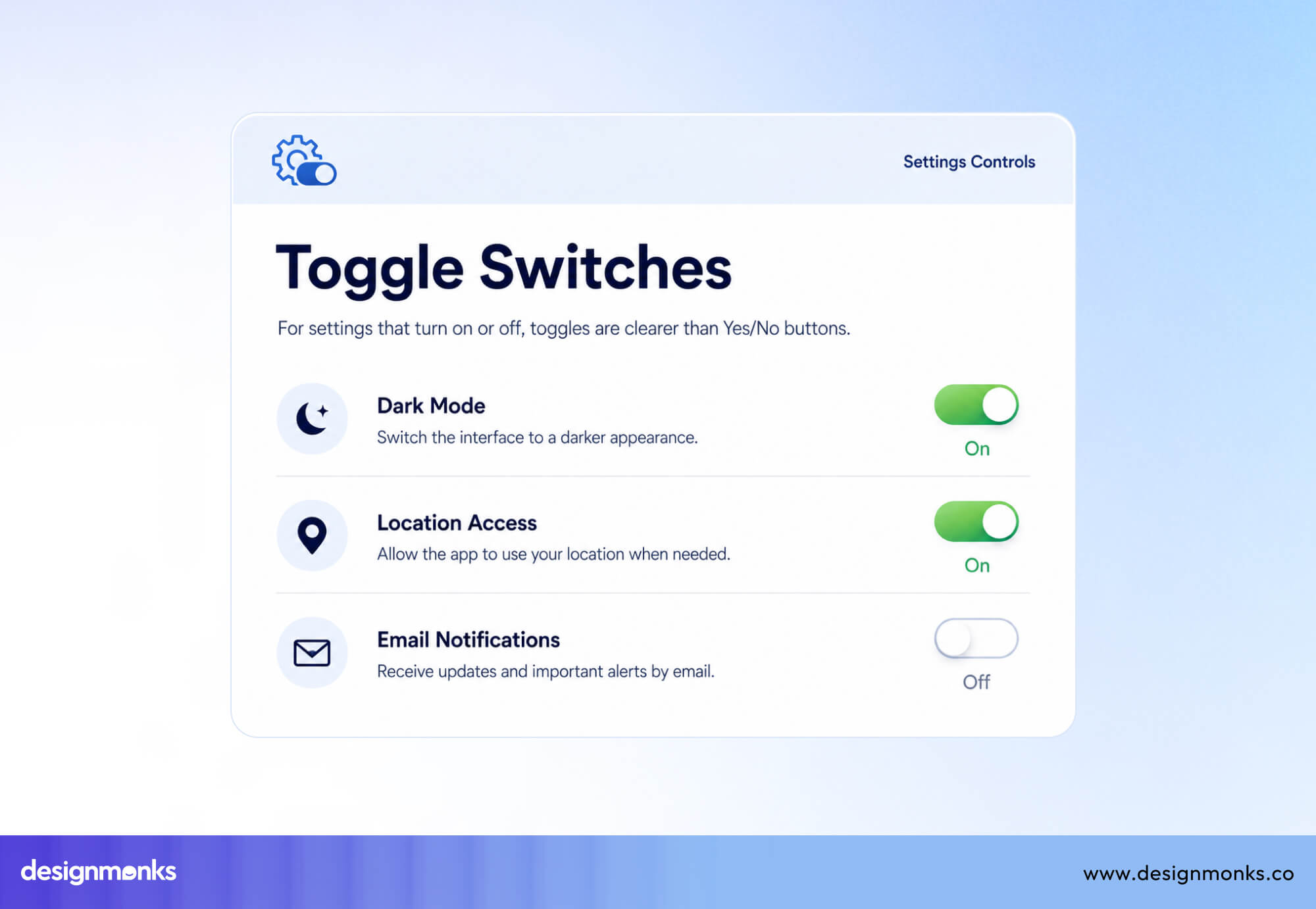 Location access toggle