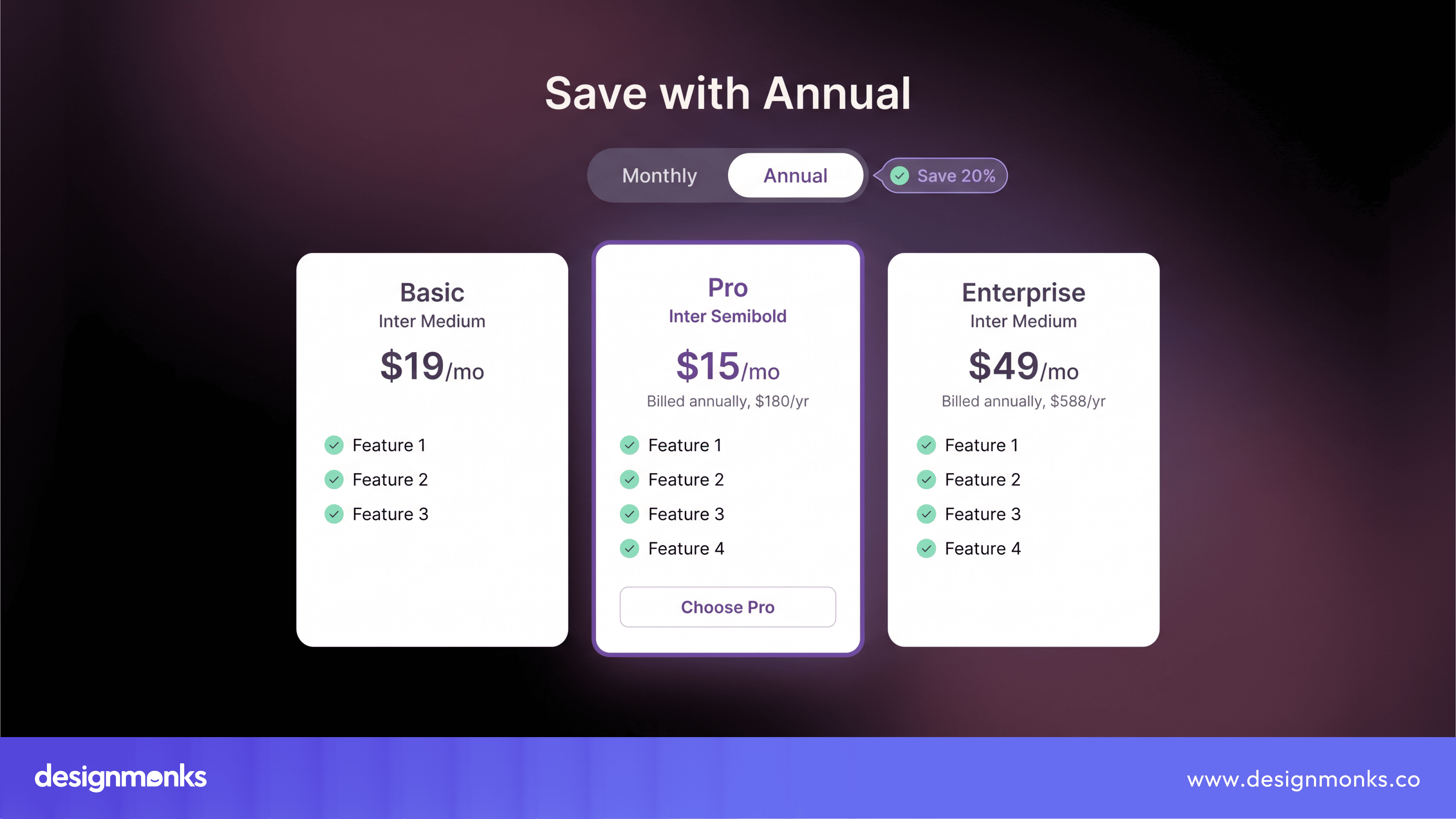 billing toggle