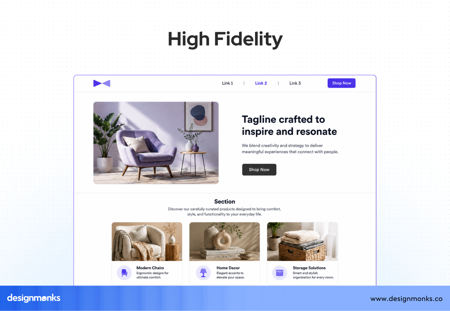 High fidelity prototype