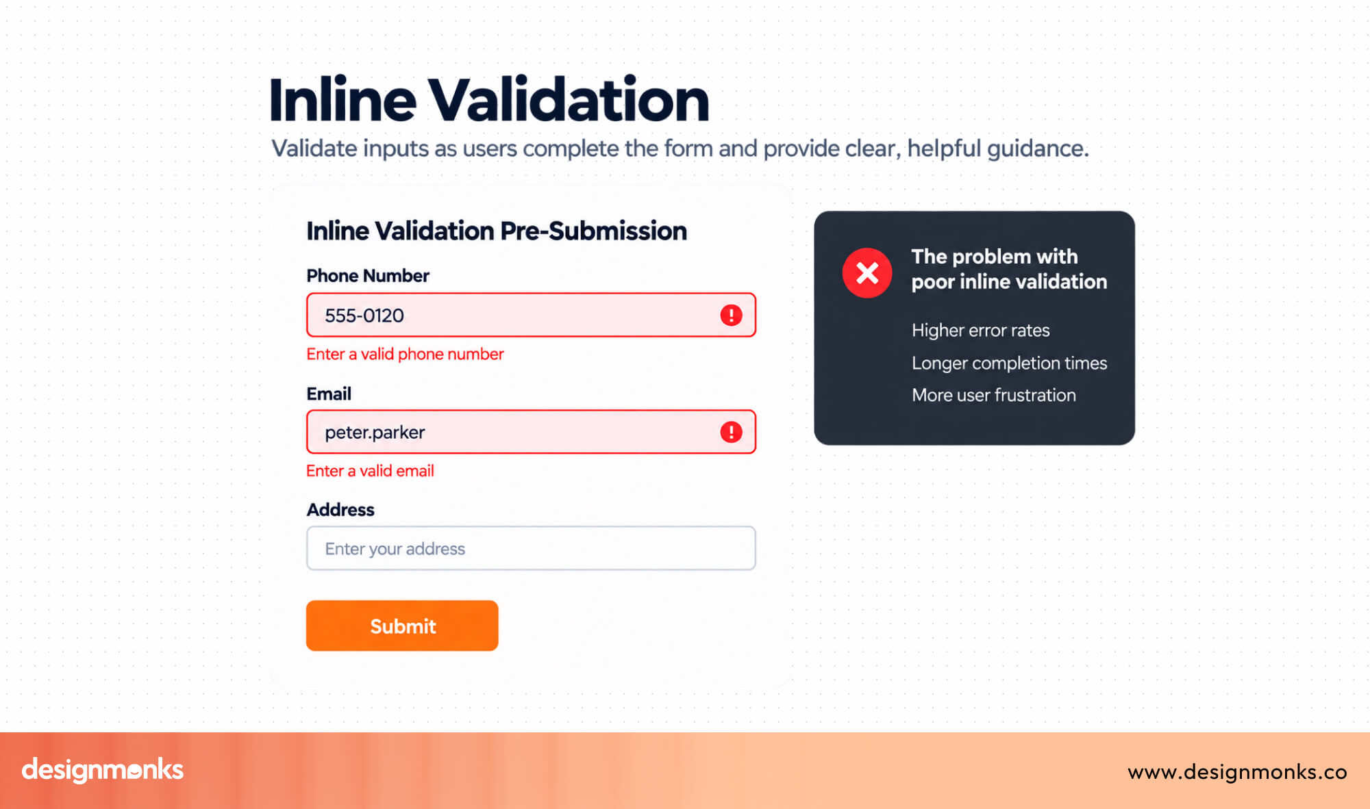 Inline validation