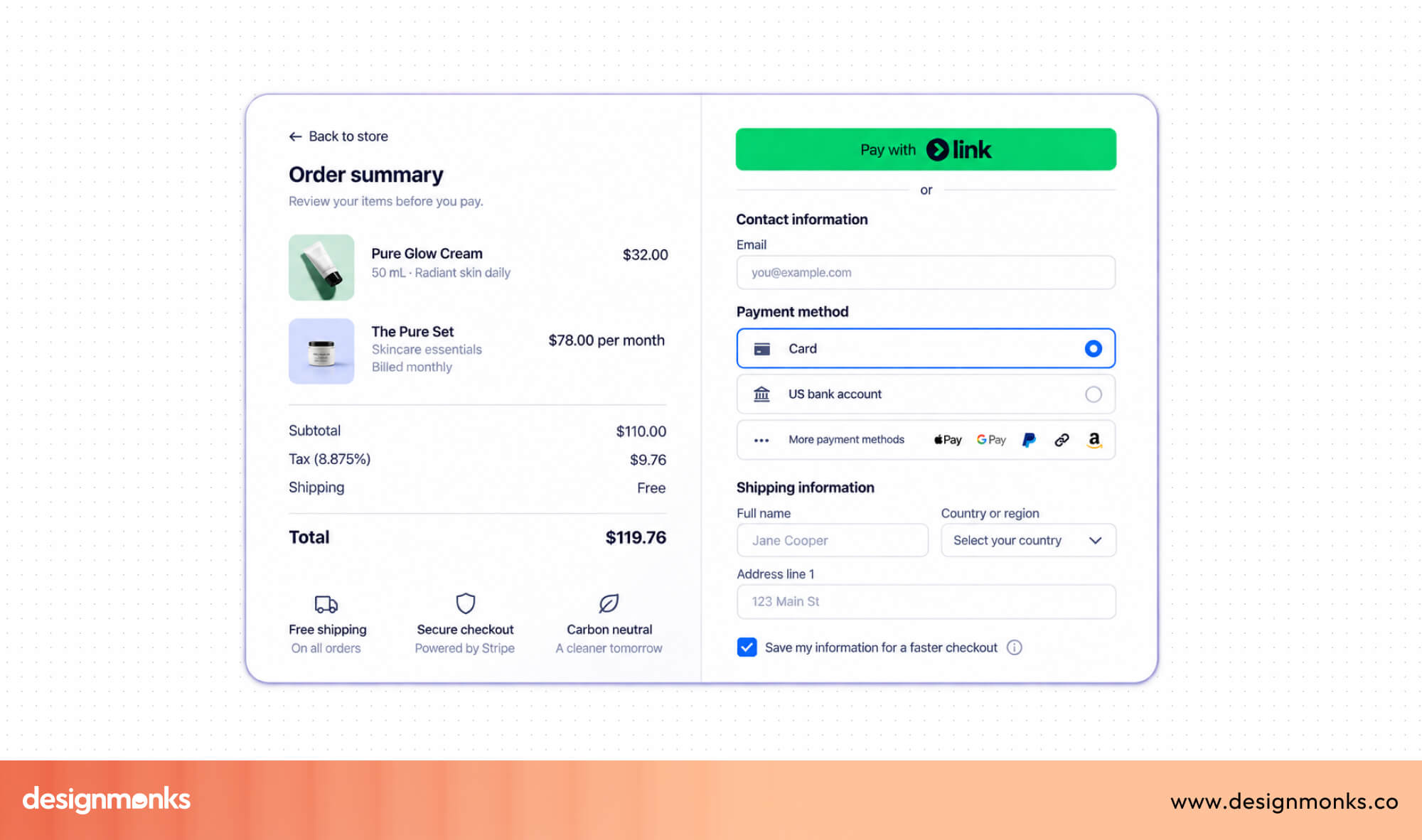 Stripe checkout