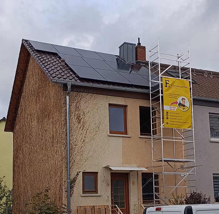 Photovoltaikanlage auf einem Einfamilienhaus