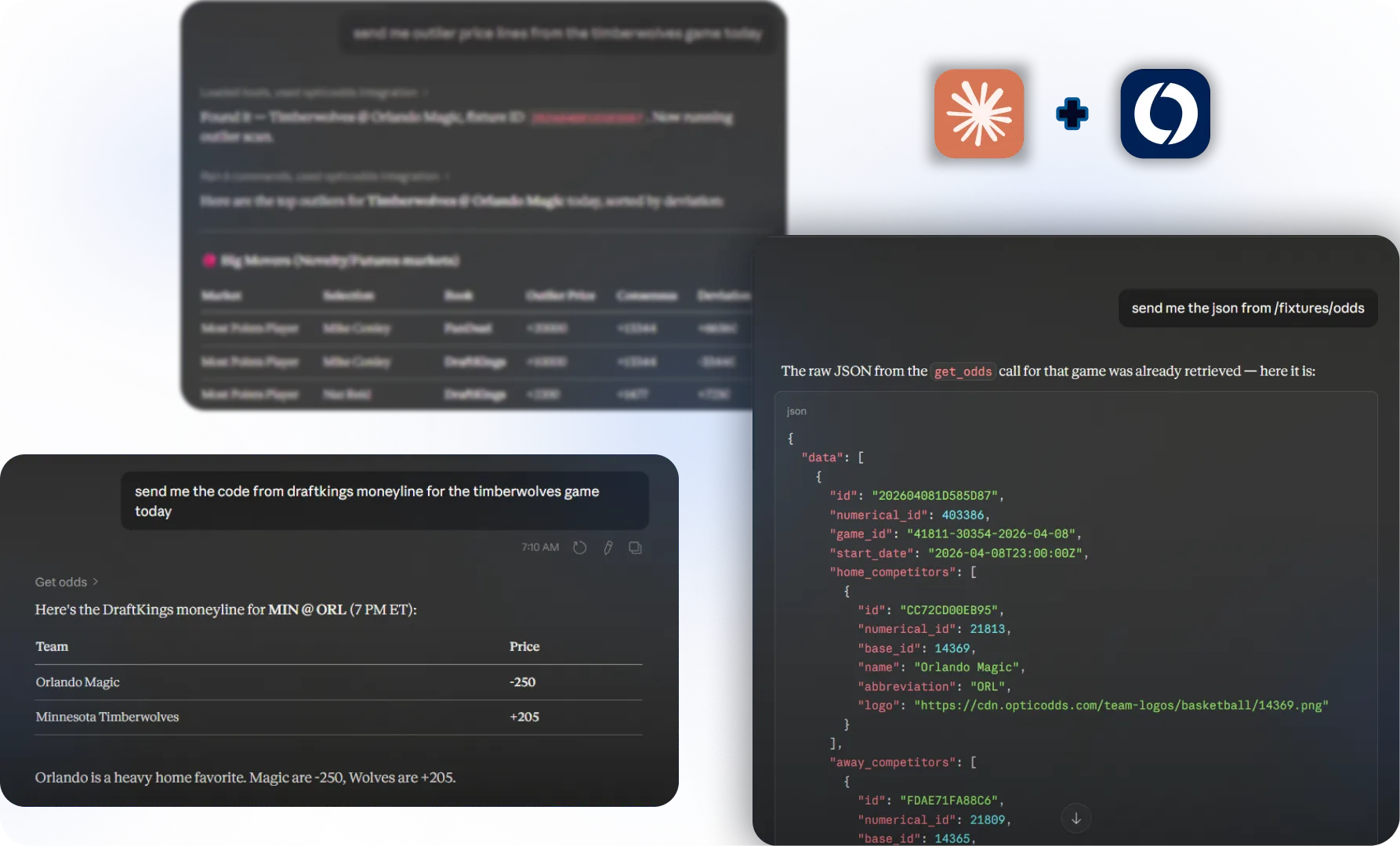 Claude and OpticOdds MCP Integration