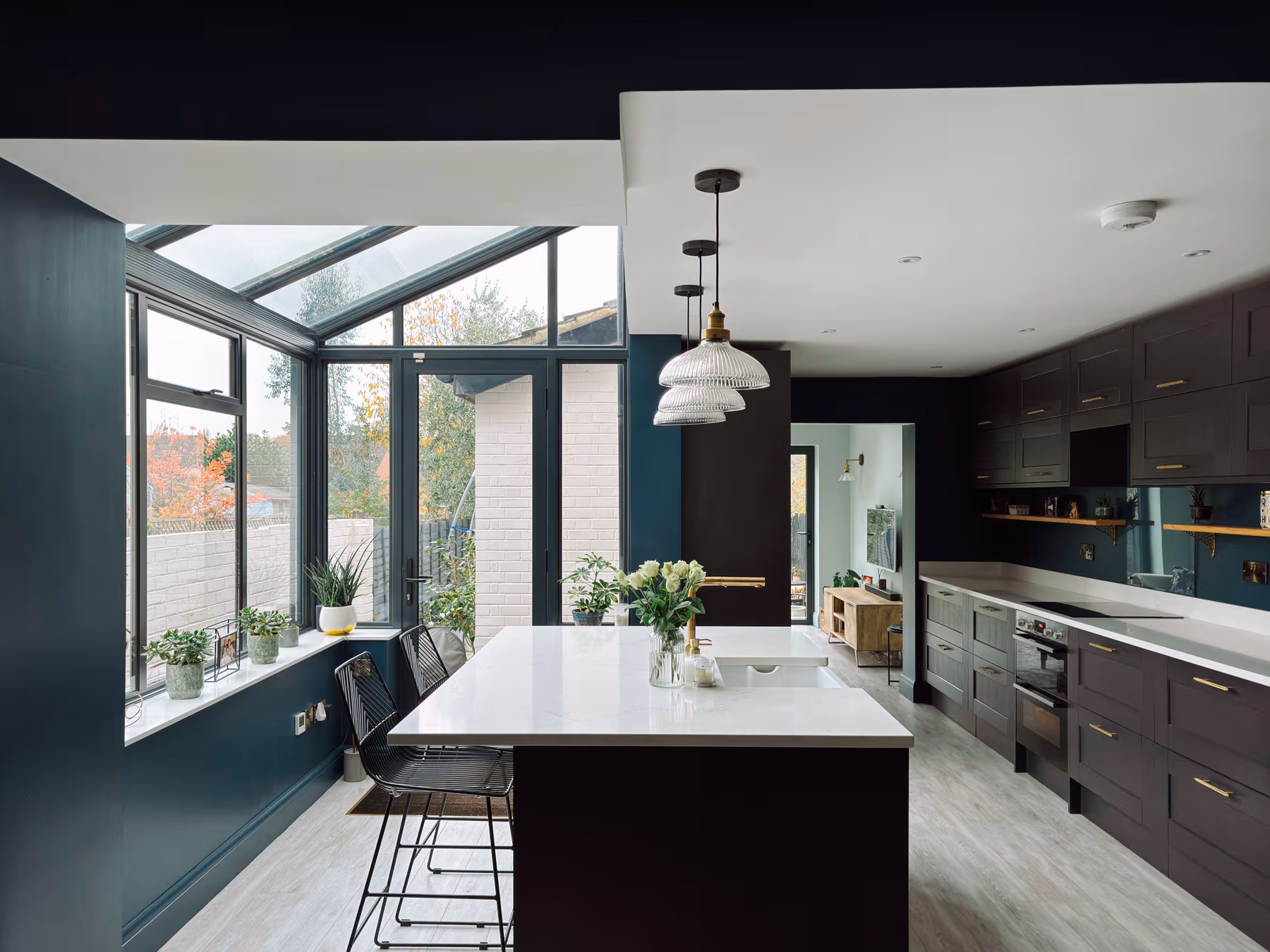 A photo of a kitchen in Cornwall Road St Albans Hertfordshire designed by bloom Interior Design