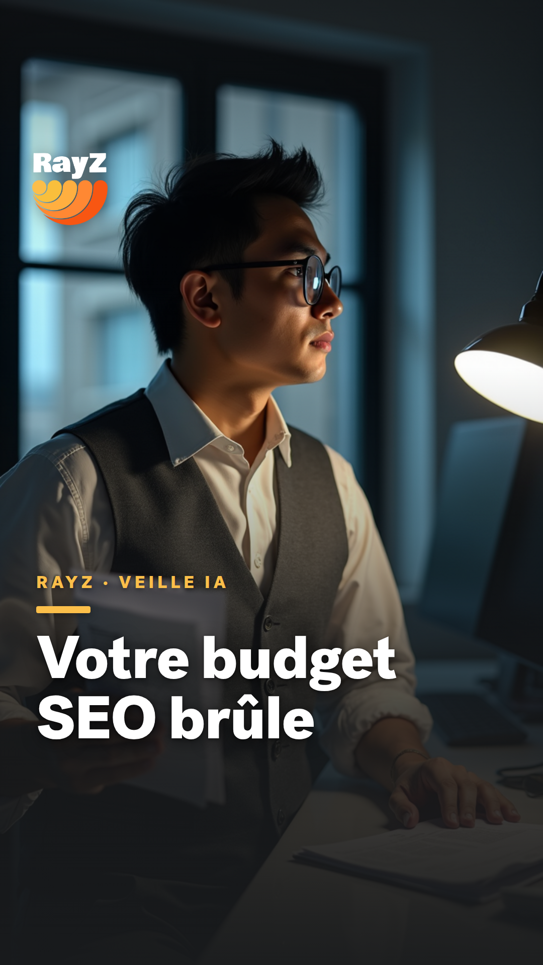 Vignette de la vidéo RayZ Veille IA intitulée Votre budget SEO brûle