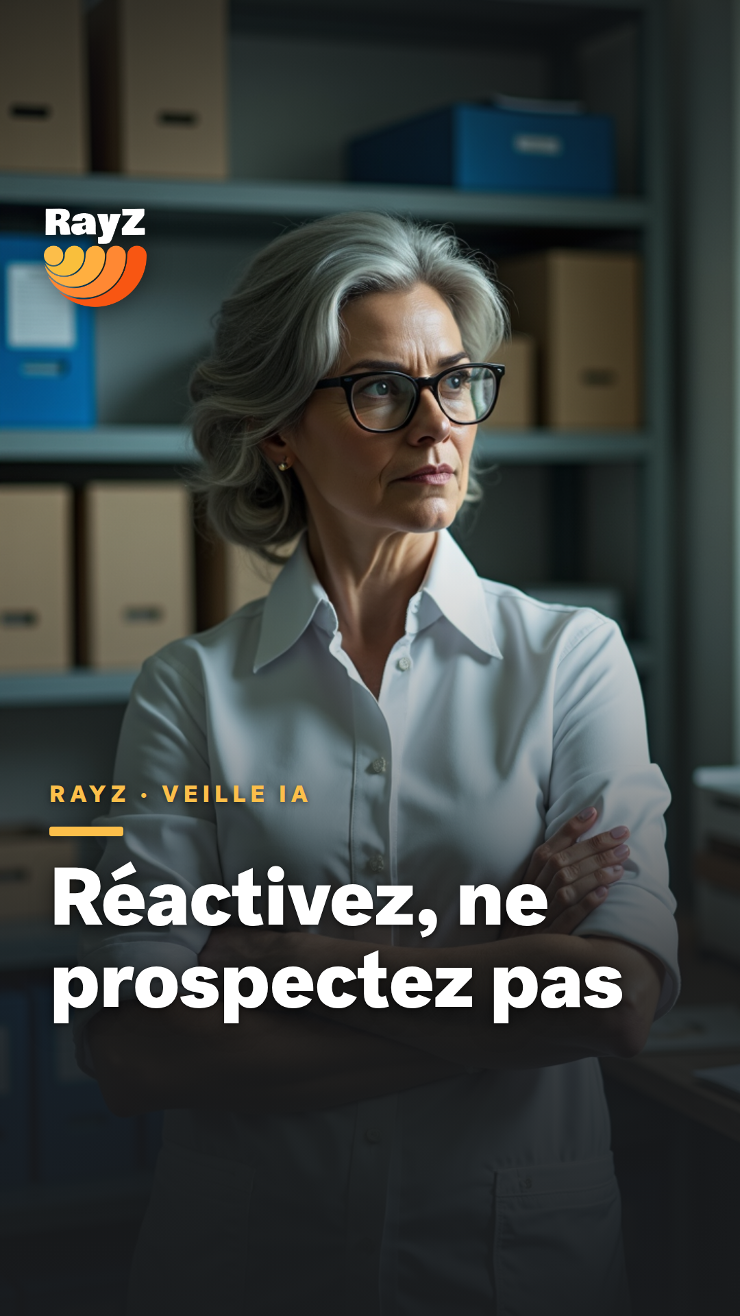 Vignette de la vidéo RayZ Veille IA intitulée Réactivez, ne prospectez pas