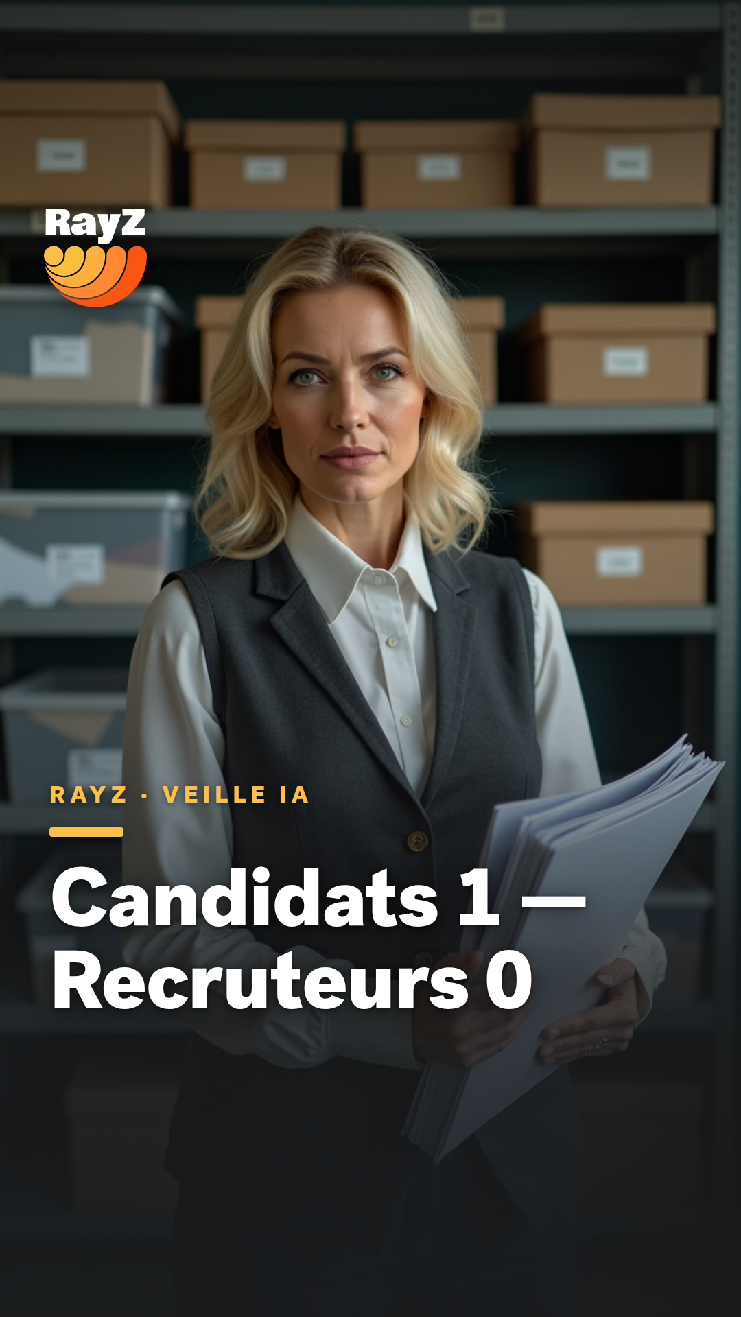 Vignette de la vidéo RayZ Veille IA intitulée Candidats 1 — Recruteurs 0