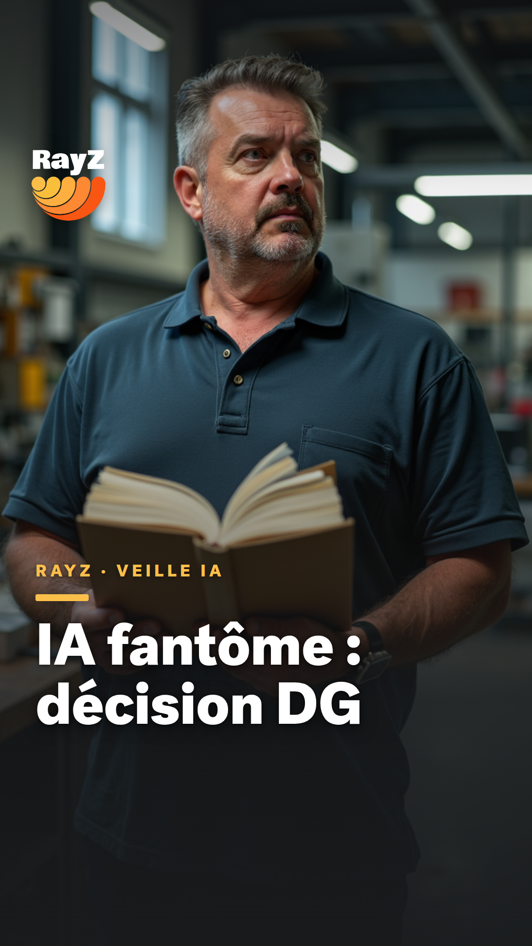 Vignette de la vidéo RayZ Veille IA intitulée IA fantôme : décision DG