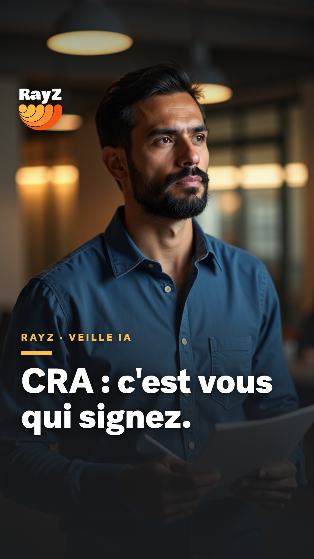 Vignette de la vidéo RayZ Veille IA intitulée CRA : c'est vous qui signez.
