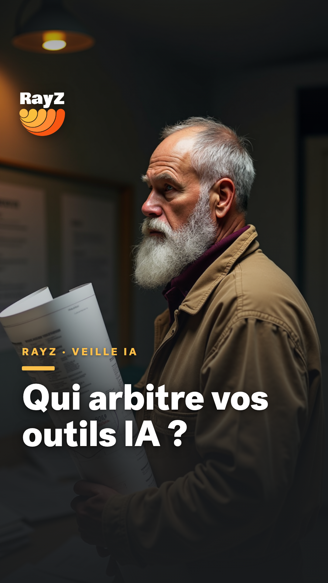 Vignette de la vidéo RayZ Veille IA intitulée Qui arbitre vos outils IA ?