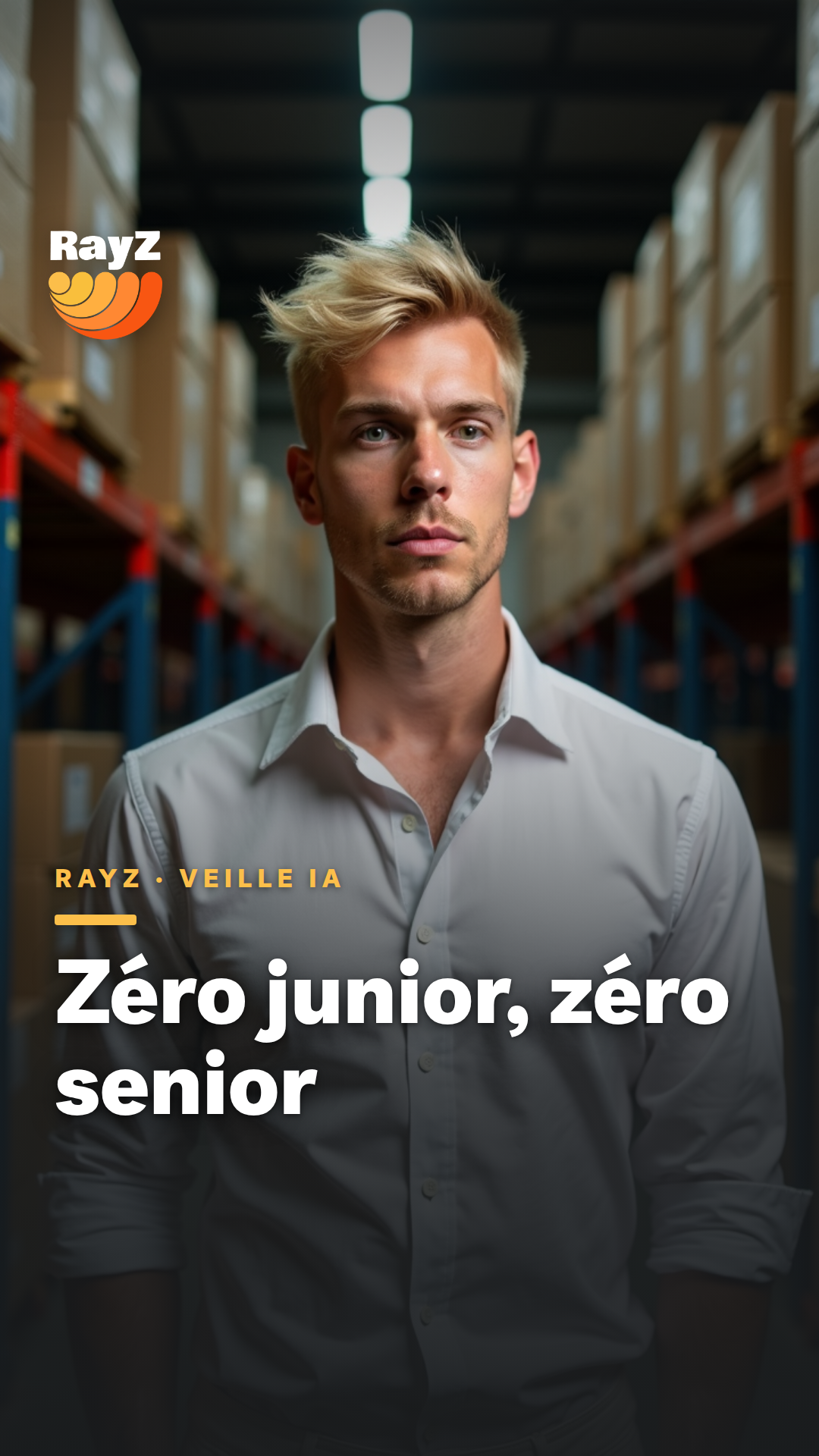 Vignette de la vidéo RayZ Veille IA intitulée Zéro junior, zéro senior