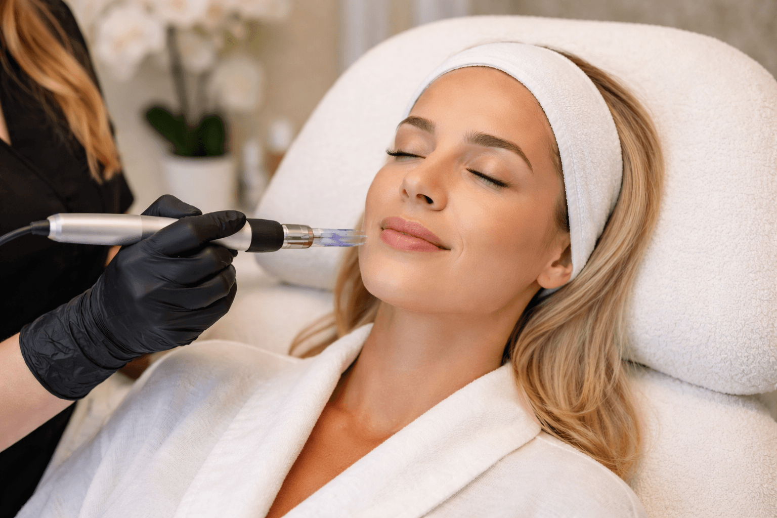 Microneedling treatment for collagen boosting and smoother skin in Tampa, Florida at The Opulent Med Spa