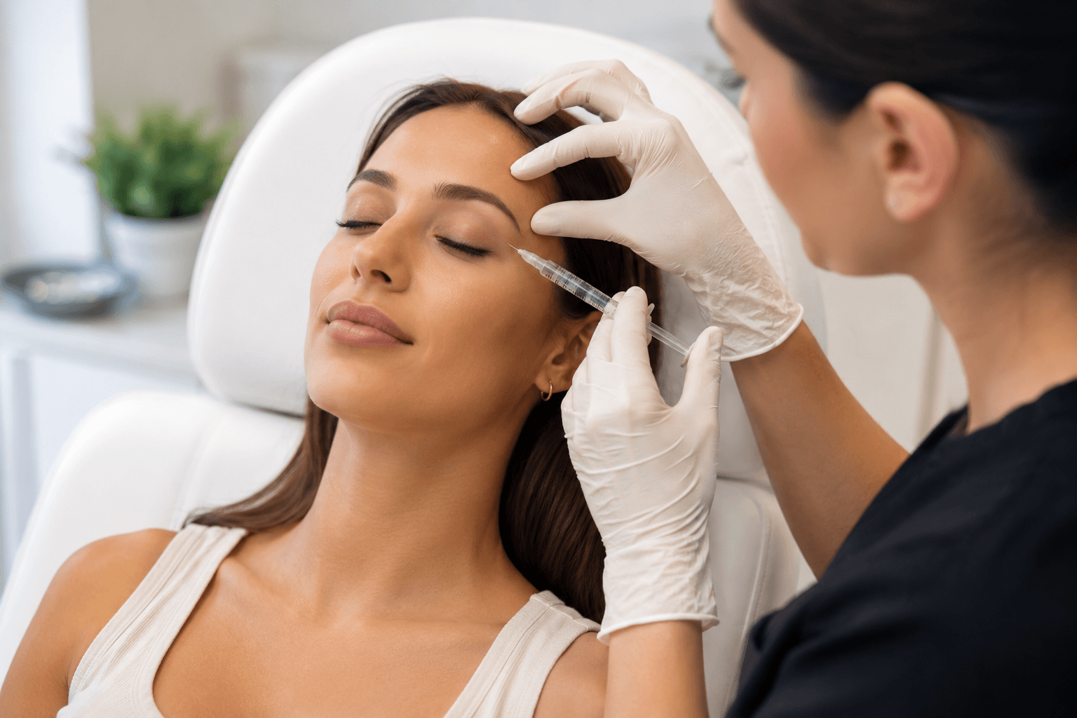 Patient receiving affordable Botox treatment at a medical spa in Tampa, Florida