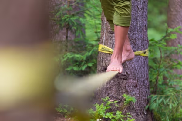Konzentration und Gleichgewicht: Im Fokus des Slackline-Teamtrainings 893