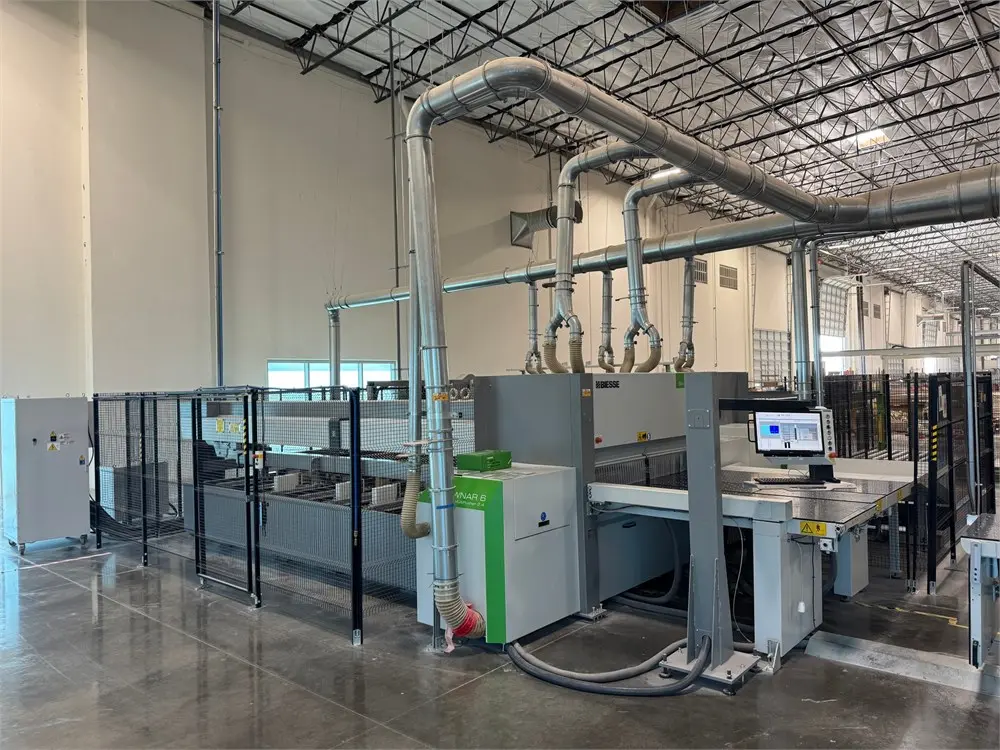 Biesse Selco WNAR6 angular beam saw system – residential cabinet facility auction, Hickory NC