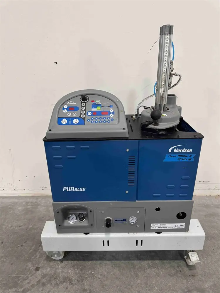Nordson PurBlue4-HO glue machine – residential cabinet facility auction, Hickory NC