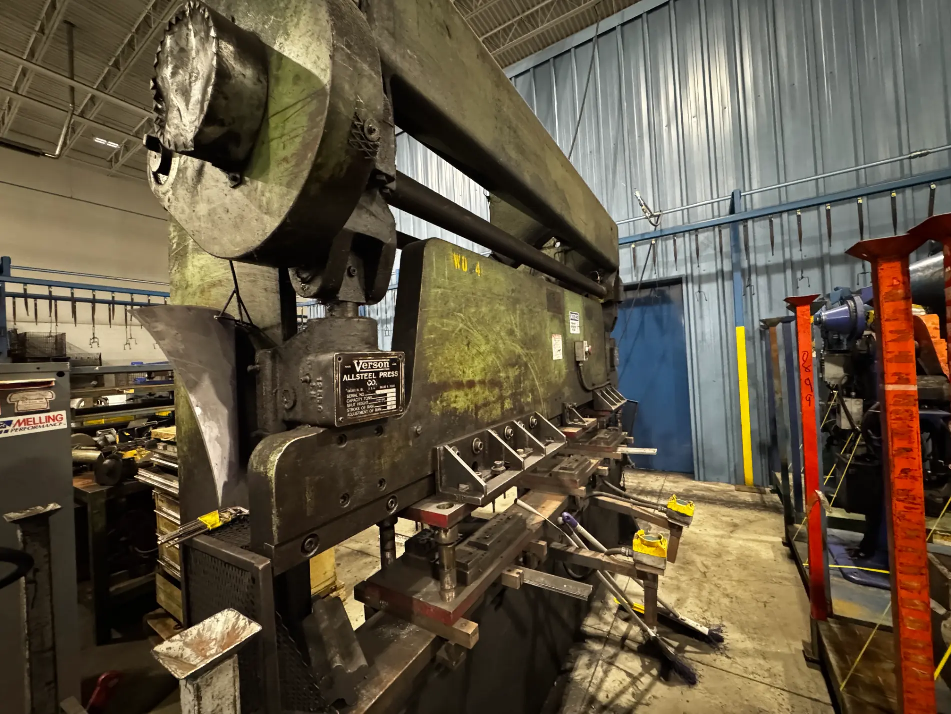 Verson AllSteel 60-ton mechanical press brake – Rize Home surplus auction, Solon OH