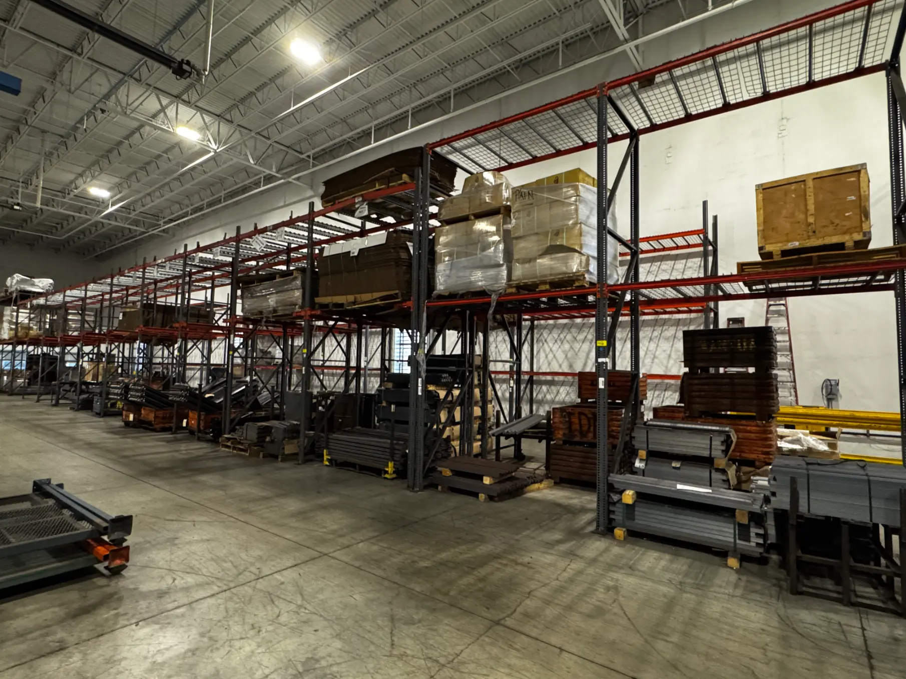 Pallet racking and conveyor sections – Rize Home surplus auction, Solon OH