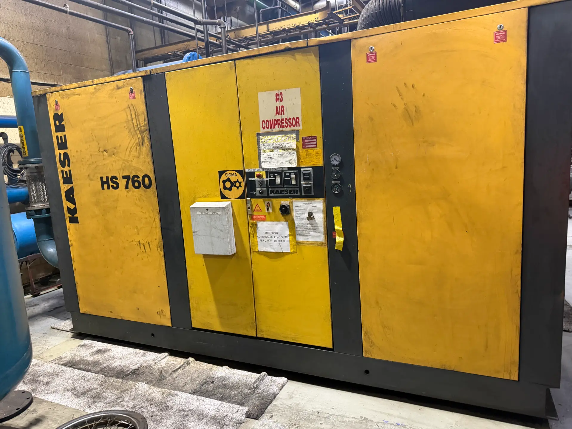 Kaeser rotary screw air compressor – Salem VA tire plant