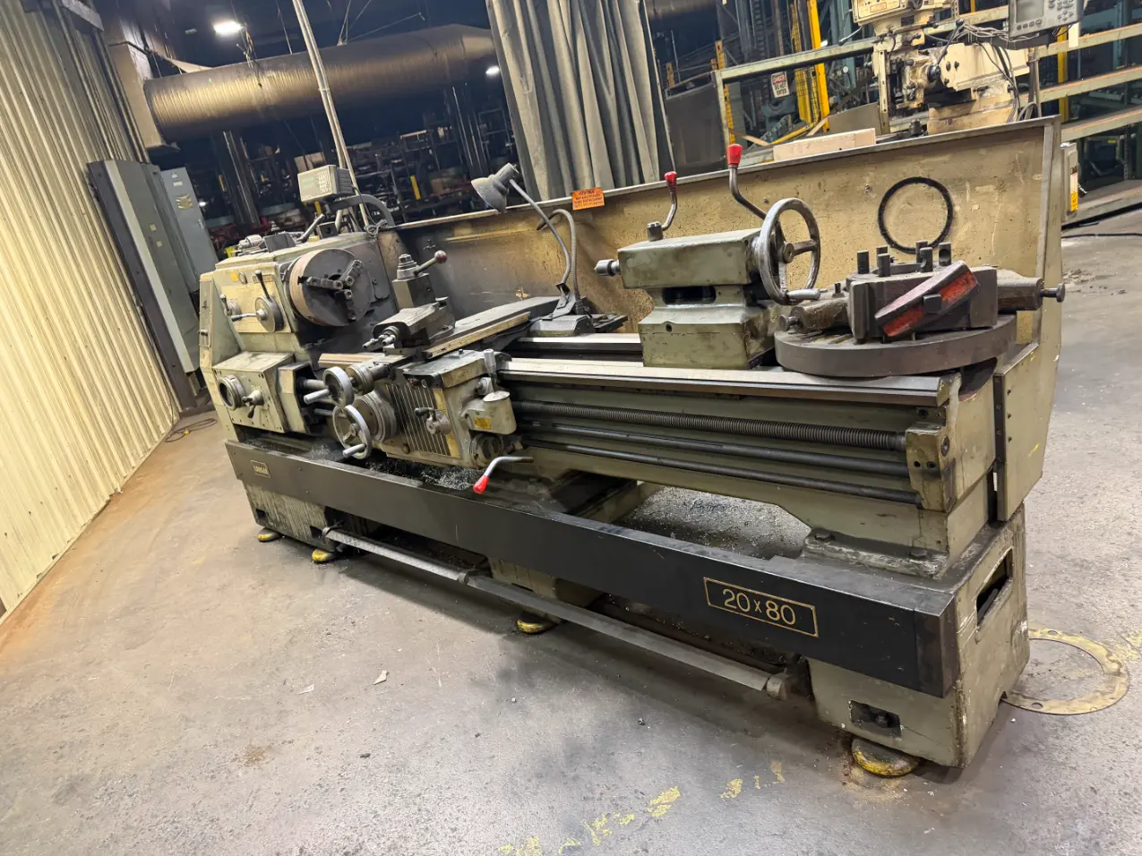 Large engine lathe in maintenance toolroom – Salem VA tire plant