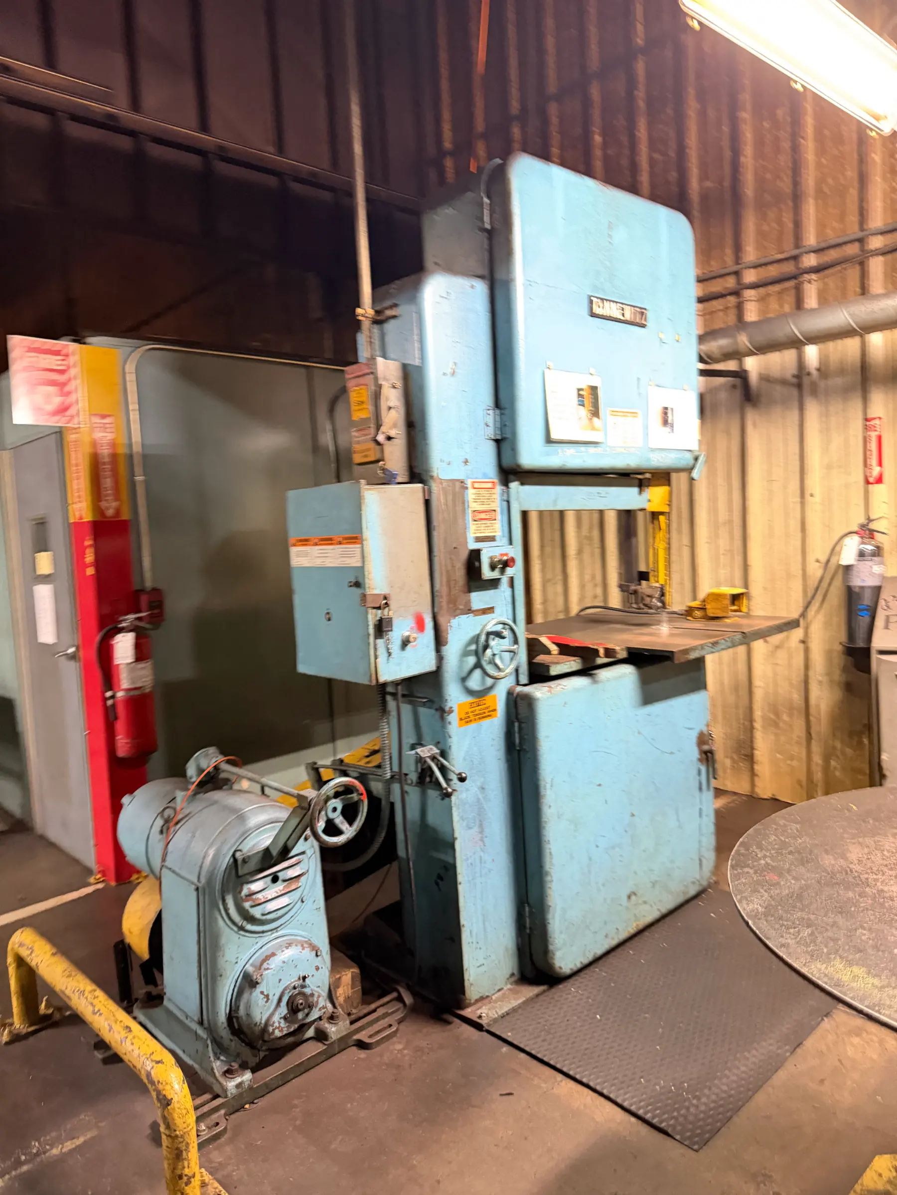 Vertical band saw – Salem VA tire plant toolroom