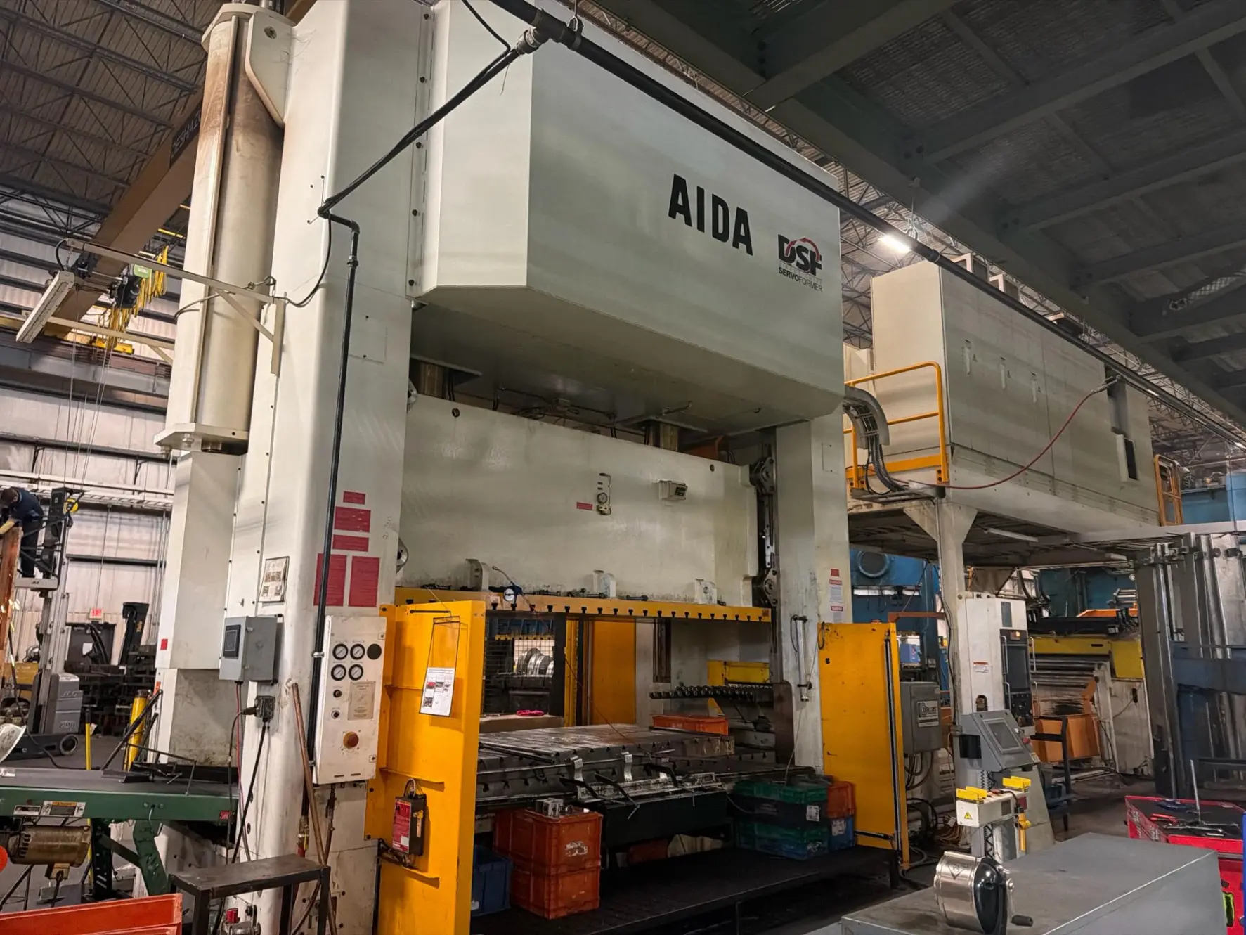 AIDA 630-ton servo stamping press, front view – Dexter Stamping auction, Murfreesboro TN
