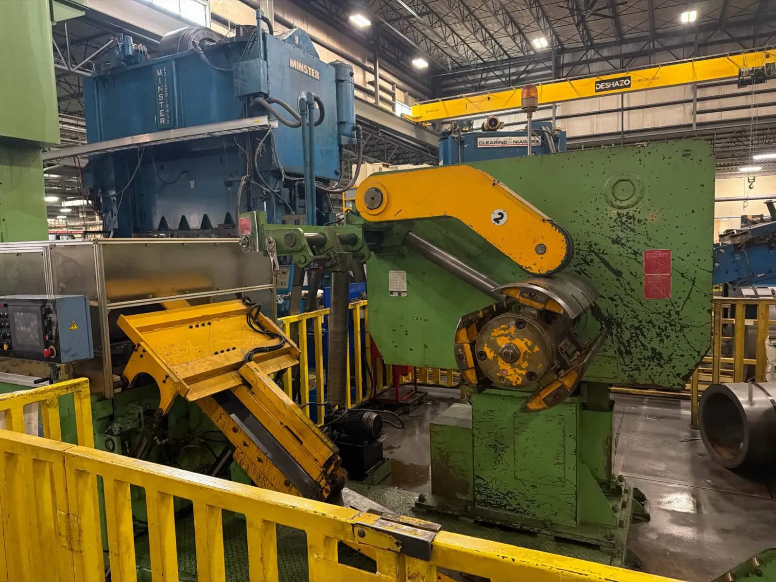 Coil handling decoiler and straightener – Dexter Stamping auction, Murfreesboro TN