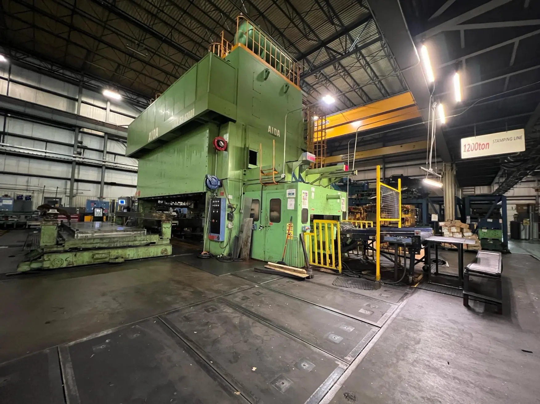 Straight-side mechanical stamping press, side view – Dexter Stamping auction, Murfreesboro TN