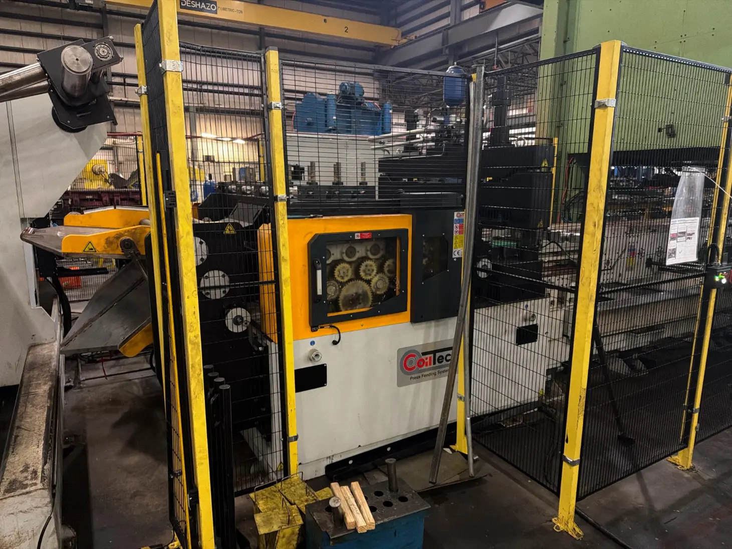 Servo feed line with safety guarding at stamping press – Dexter Stamping auction, Murfreesboro TN