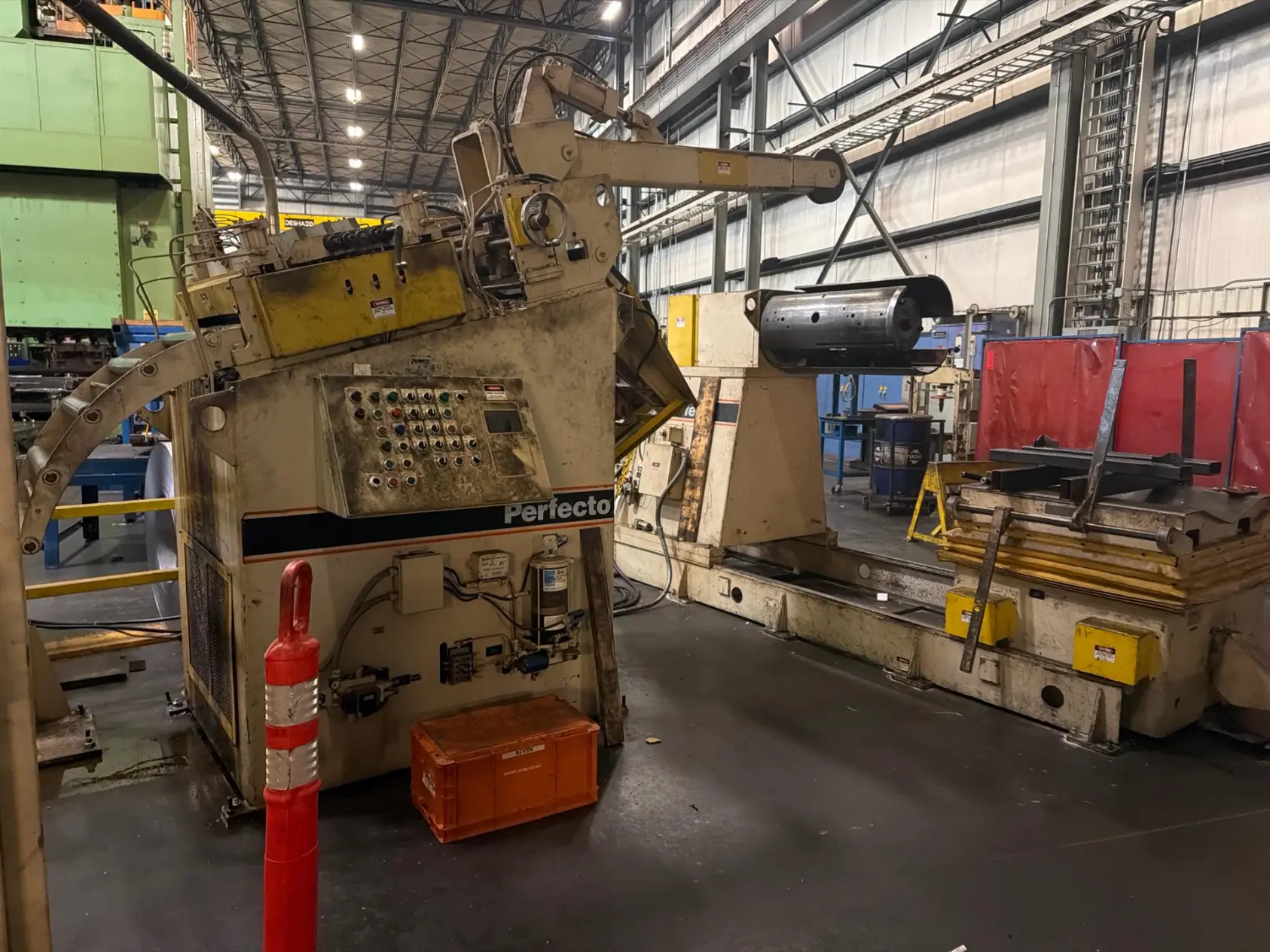Stamping press with coil cradle and feed – Dexter Stamping auction, Murfreesboro TN