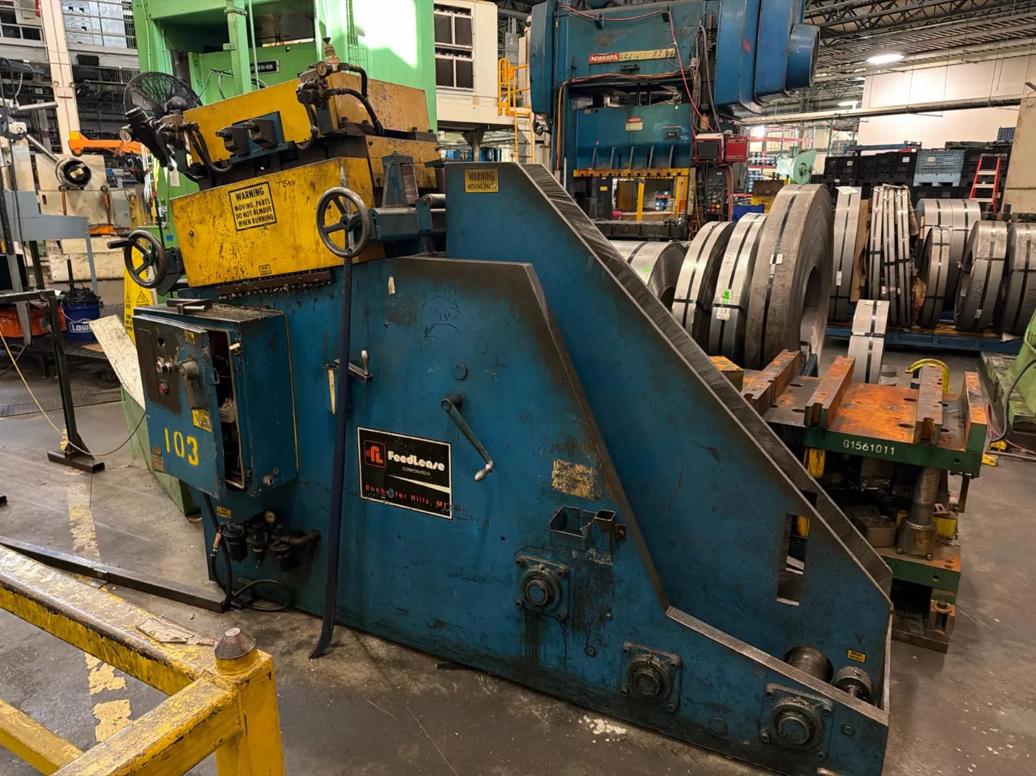 Servo roll feed and coil straightener – Dexter Stamping auction, Murfreesboro TN