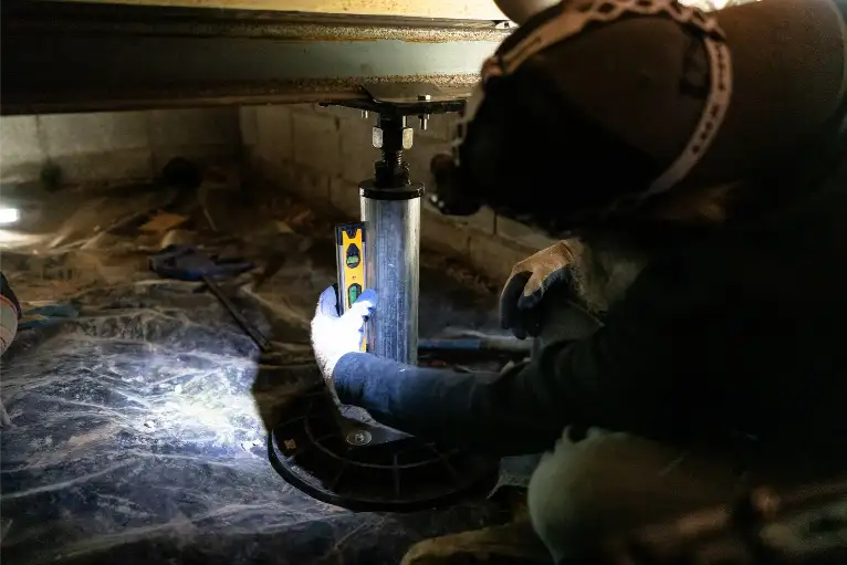  USS Tennessee crawl space repair specialists at work