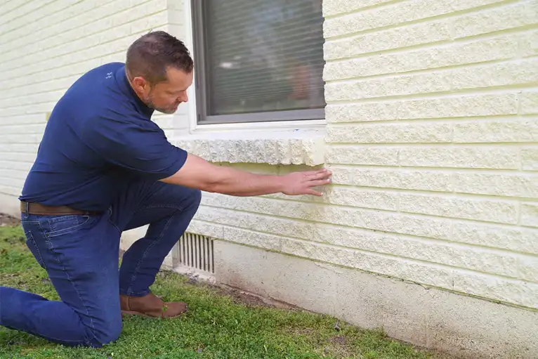 Josh Inspecting House – USS Foundation Repair Tennessee