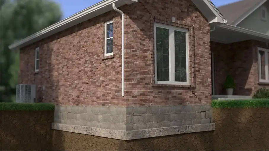 Foundation Cracks Illustrated on House Structure