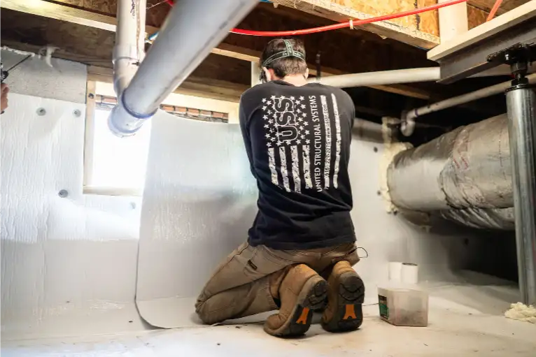 USS Foundation Repair Expert Using Precision Equipment