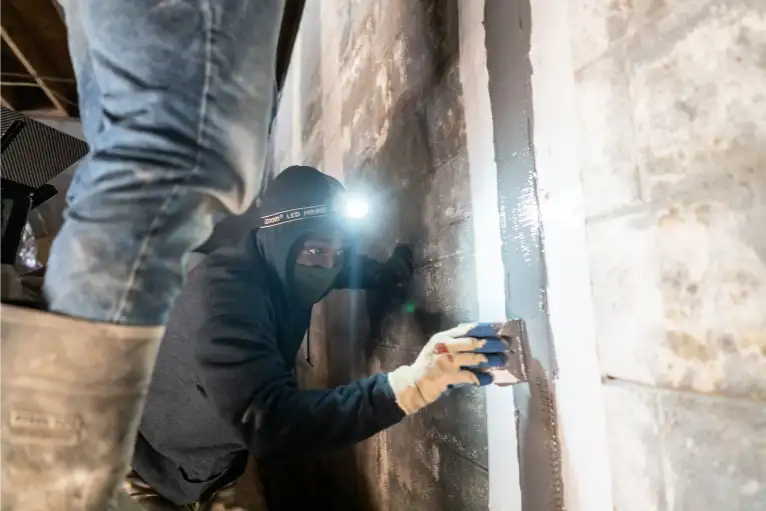 USS Foundation Repair Team on Active Job Site