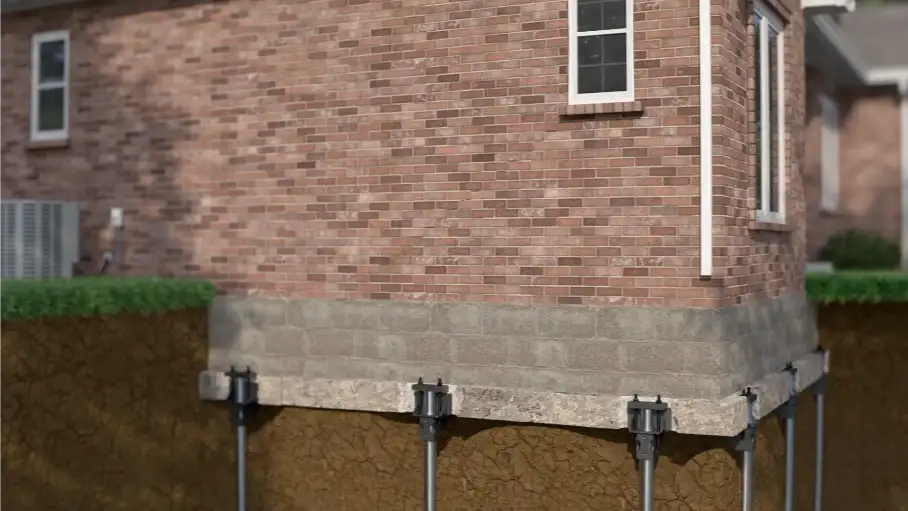Foundation repair process for residential property
