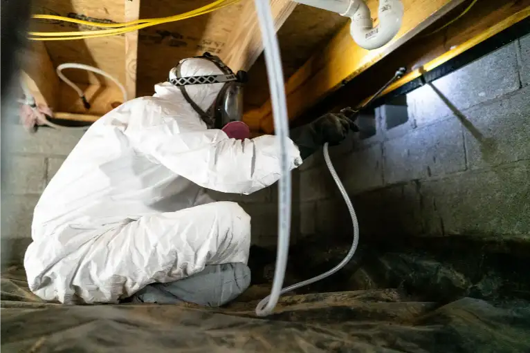 USS Technician Using Specialized Equipment for Foundation Work
