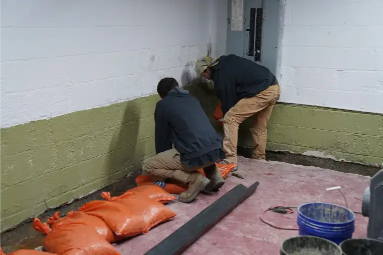 Matt Watts USS Waterproofing Interior Drain Installation