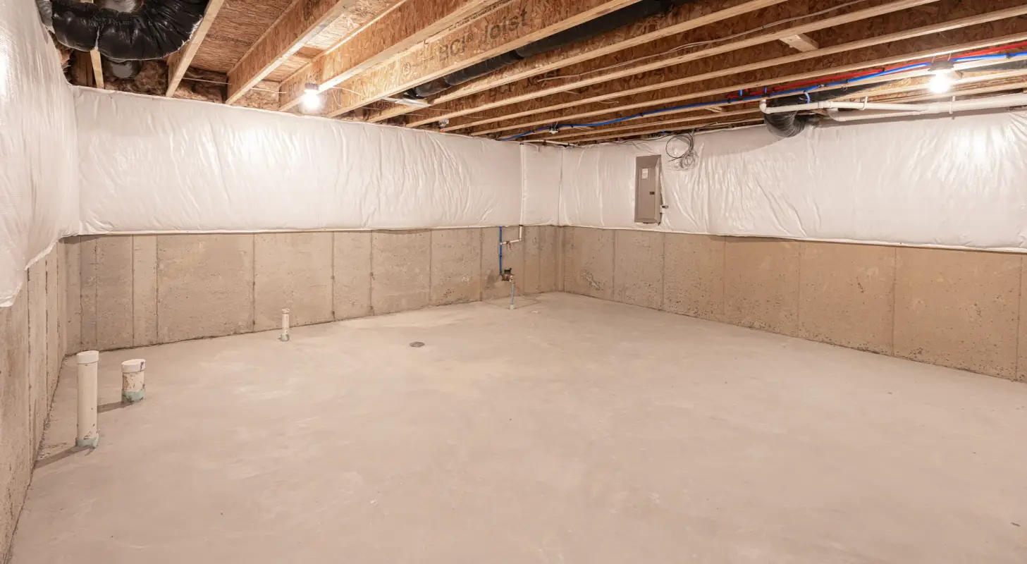 Basement waterproofing and moisture control solution 