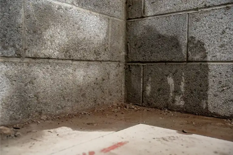 Basement wall repair and water damage prevention 