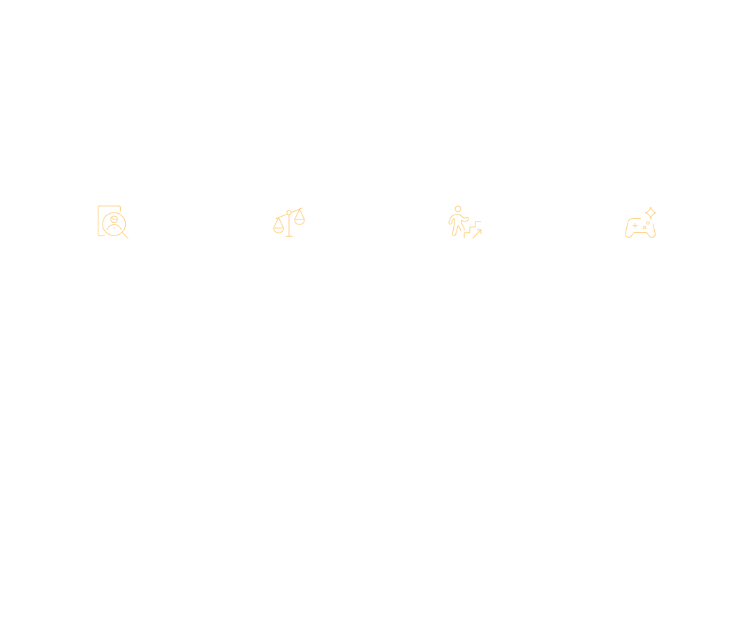 A four-column SWOT chart outlining strengths, weaknesses, opportunities, and threats of decentralized assessment, including real-time peer feedback and bias or manipulation risks.