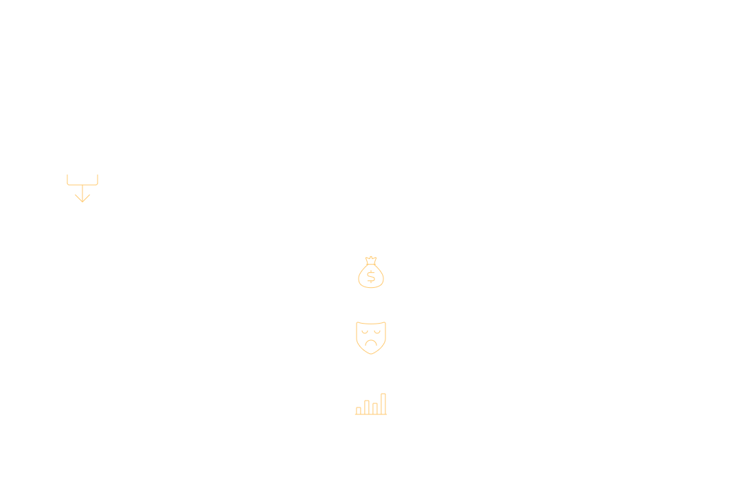 An iceberg chart showing visible negative outcomes above water and deeper systemic issues below: pay detachment, lack of recognition, and missing performance data.