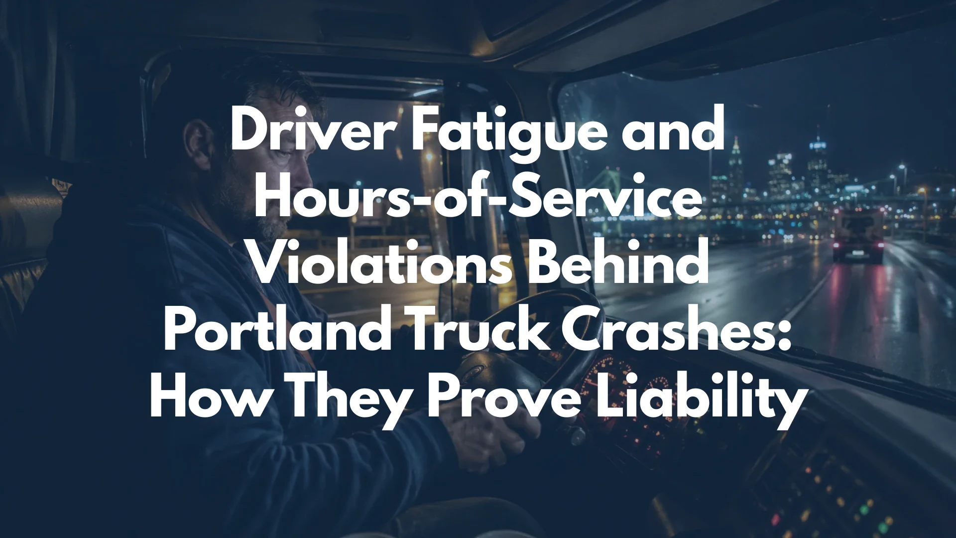 Driver Fatigue and Hours-of-Service Violations Behind Portland Truck Crashes: How They Prove Liability