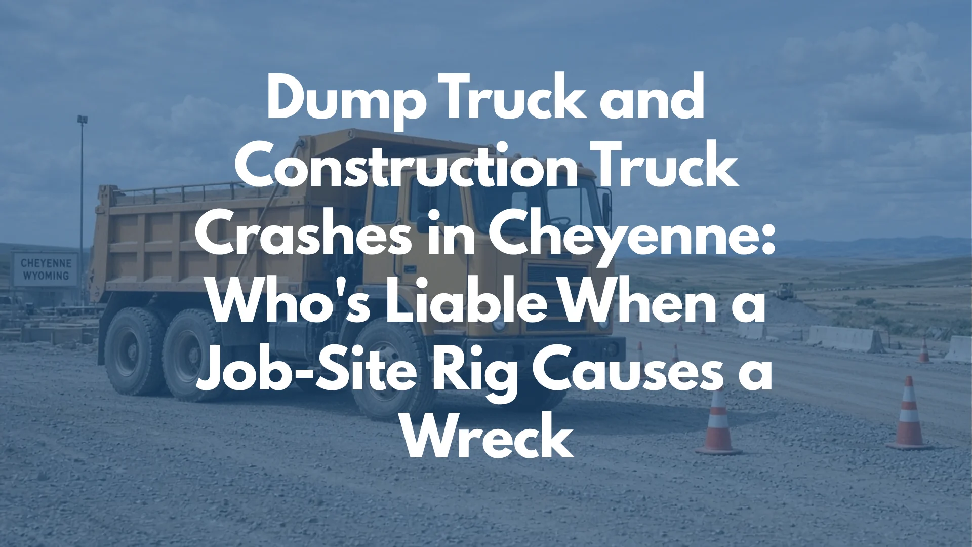 Dump Truck and Construction Truck Crashes in Cheyenne: Who's Liable When a Job-Site Rig Causes a Wreck